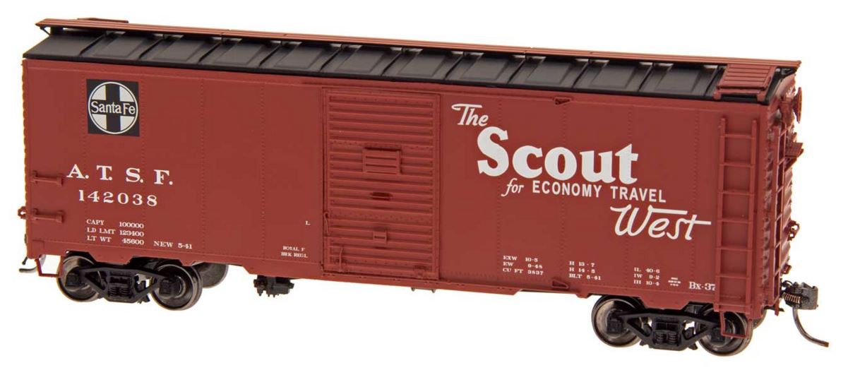 InterMountain 45831 HO Santa Fe "The Scout" 10'6" Modified 1937 AAR 40' Boxcar