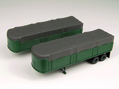 Classic Metal Works 31132 HO Mini Metals Green 32' Wagon Trailer (Pack of 2)