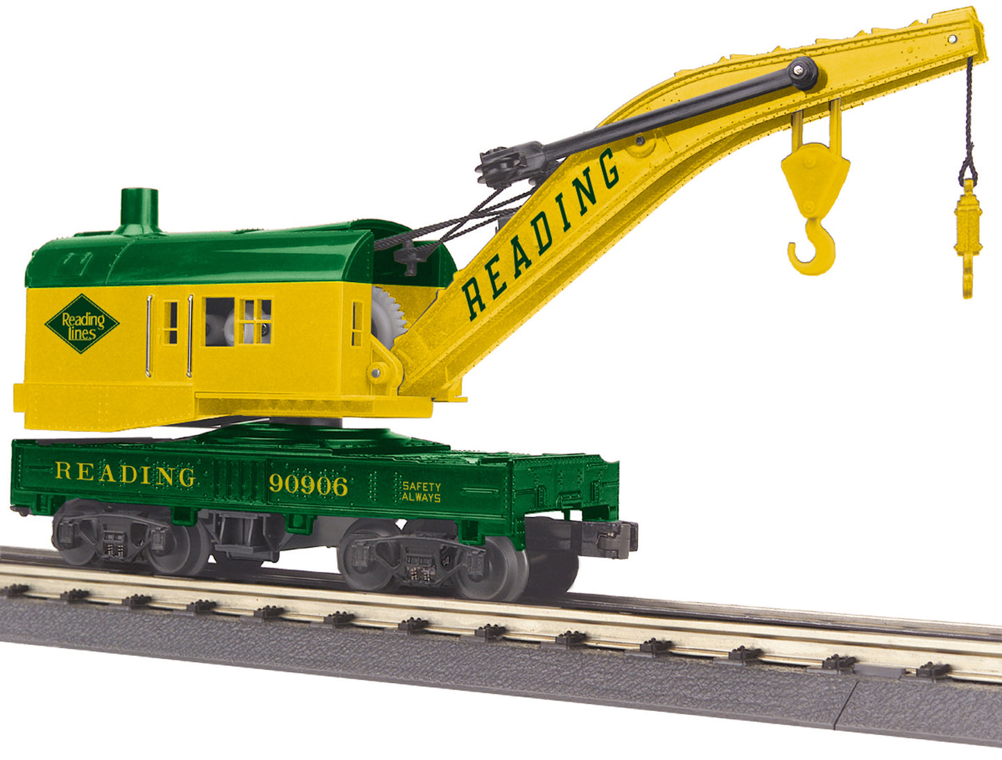 MTH 30-79483 O Reading Crane - Ready to Run - 3-Rail - RailKing® #90906