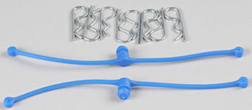 Dubro 2249 Blue Body Klip Retainers (Pack of 2)