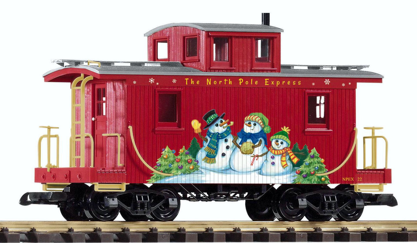 Piko 38949 G Snowman Family Christmas Wood Caboose Car