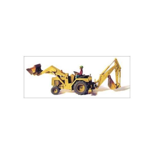 GHQ 61-010 HO Scale 10-A Backhoe Loader w/Operator Figure Unpainted Metal Kit