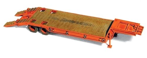 GHQ 62002 1:87 Scale 1950s 2-Axle Lowboy Trailer Pewter Metal Kit