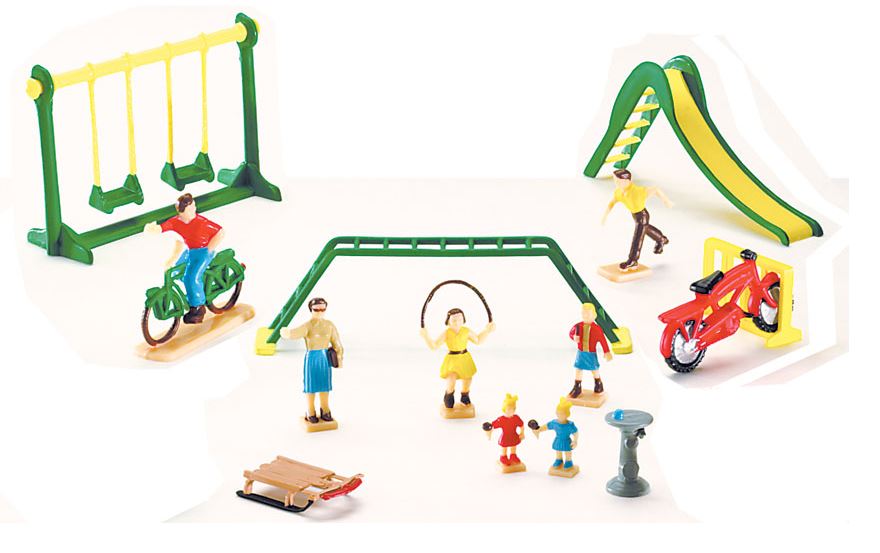 Lionel 6-21373 O School Yard Figures Plus Accessories (Set of 7)