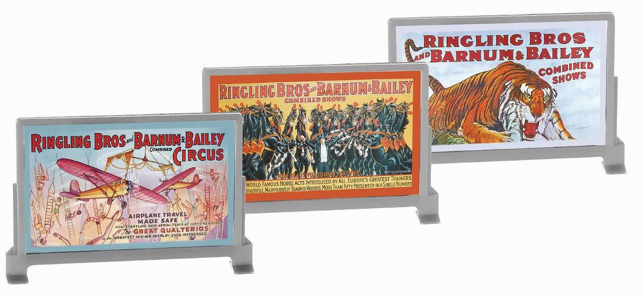 Lionel 6-22253 O K-Line Ringling Bros. Vintage Billboard Set # 1 (Pack of 3)