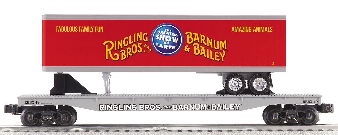 Lionel 6-22259 O Ringling Bros. - Flatcar with Trailer