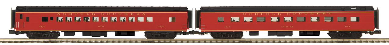 MTH 20-66265 O NS 70' Streamlined Coach/Diner 2-Car Passenger Set