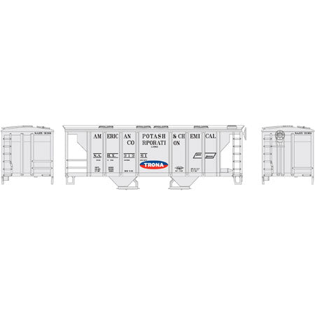 Roundhouse 96163 HO Trona PS-2 2003 2-Bay Covered Hopper Car #31361