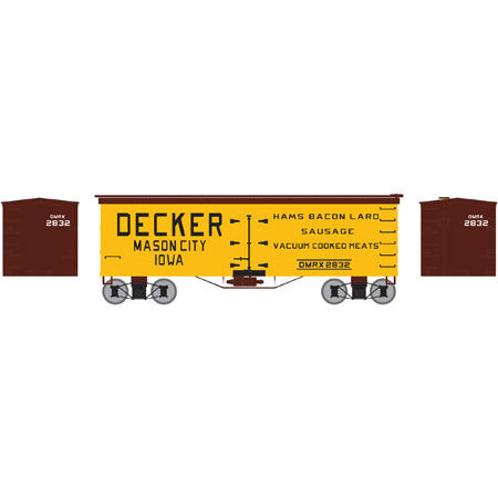 Athearn 85539 HO Decker Meat 36' Old Time Wood Reefer #2832