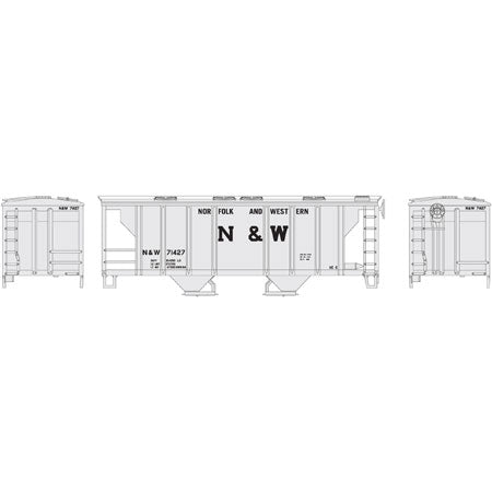 Roundhouse 96164 HO Norfolk & Western PS-2 2003 2-Bay Covered Hopper Car #71427
