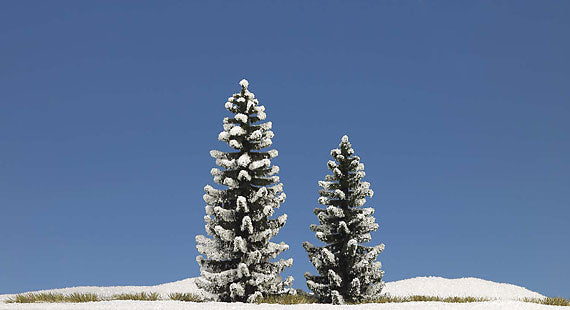 Busch 6152 HO Snow Covered Spruce (Pack of 2)
