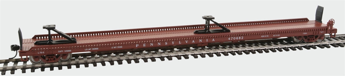 Walthers 910-5214 HO Pennsylvania Railroad 75' Piggyback Flatcar # 470682