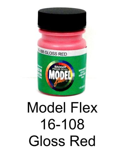 Badger 16-108 Gloss Red Modelflex Automotive Acrylic Paint - 1 oz. Bottle