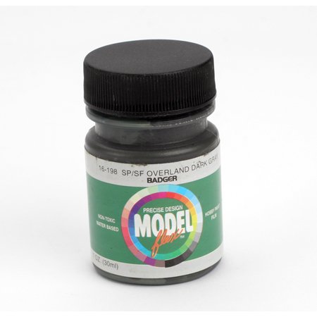 Badger 16-198 SP/SF Overland Dark Gray Railroad Acrylic Paint - 1 oz. Bottle