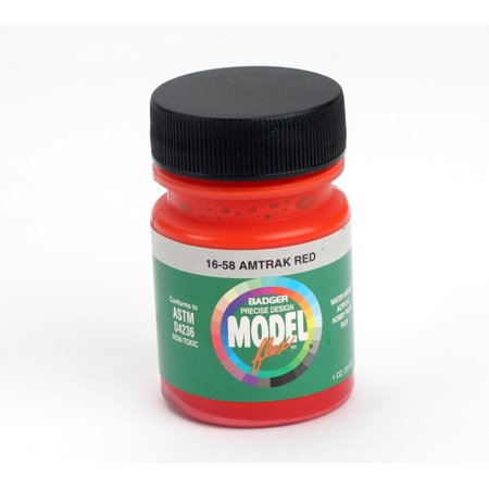 Badger 16-58 Amtrak Red Modelflex Railroad Acrylic Paint - 1 oz. Bottle