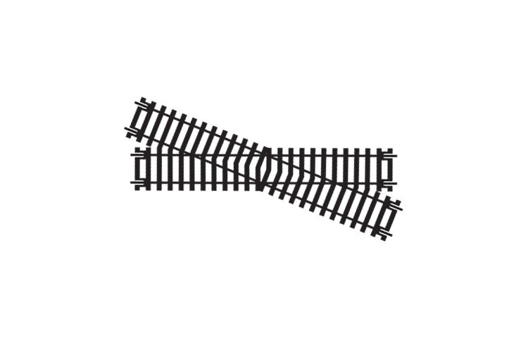 Hornby R615 OO 168mm x 181mm 22.5° Angel Right-Hand Diamond Crossing Track