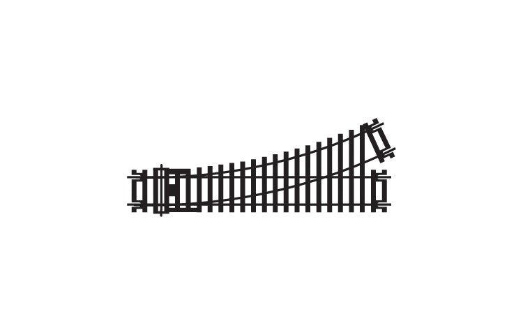Hornby R8072 OO Left-Hand Point 168mm Radius 438 Arc 22.5°