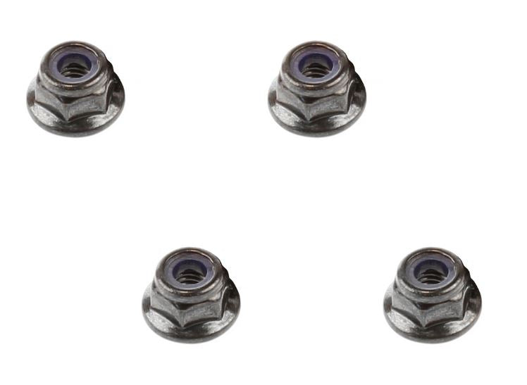 ARRMA AR708001 Flange Lock Nut M4 - Black (4pcs.)