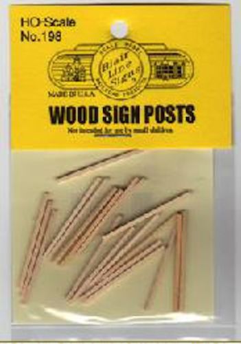 Blair Line 198 HO Wood Sign Posts