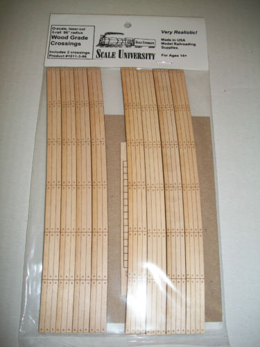 Blair Line 217 O 3-Rail 96" Diameter 2-Lane Curved Laser-Cut Wood Grade Crossing