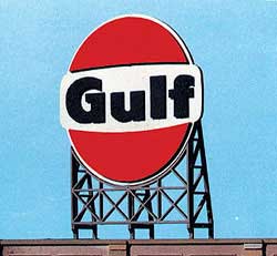 Blair Line 2523 HO, S, O Gulf Oil Laser-Cut Billboard Kit