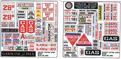 Blair Line 253 O Service Station Signs Sheets (Pack of 2)