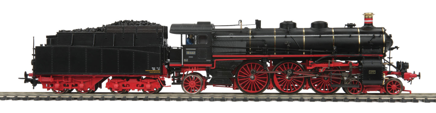 MTH 80-32185 HO Deutsche Bundesbahn Cl 18.4 Steam Loco w/PS3E+ (3-Rail) #18 447