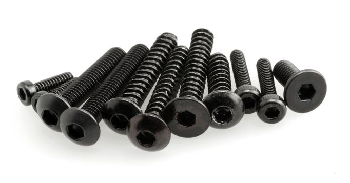 Axial AXA466 Hex Socket Tapping Flat Head - M3x12mm (Black) (10)