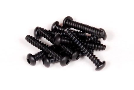Axial AXA0426 Hex Socket Tapping Button Head - M2.6x15mm (Black) (10)