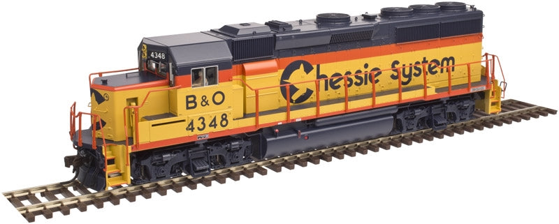 Atlas 10001844 HO Chessie System B&O Silver Series GP40-2 Diesel Loco #4348