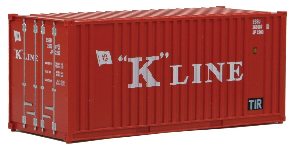 Walthers 949-8013 HO K-Line 20' Container with Flat Panel
