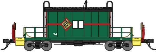 Bluford Shops 25080 N Chicago & Illinois Midland Steel Transfer Caboose #34