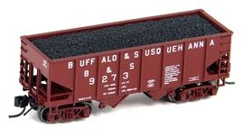 Bluford Shops 60181 N Buffalo & Susquehanna USRA 30' 6" 2-Bay Hopper #9273