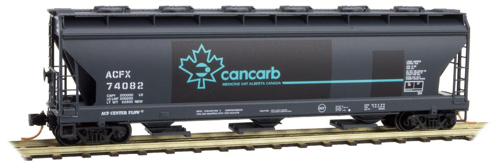 Micro-Trains 09300070 N Cancarb 3-Bay ACF Center Flow Covered Hopper #74082