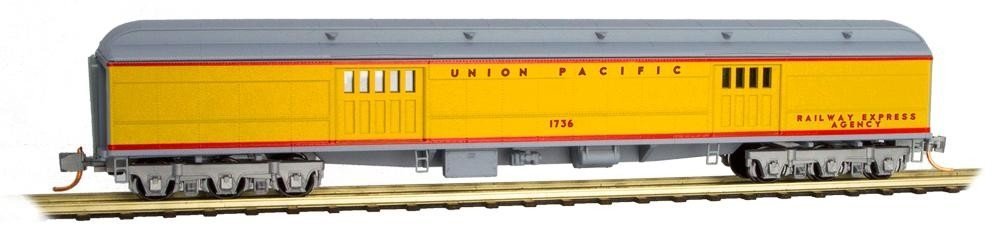 Micro-Trains 14700060 N Union Pacific 70' Heavyweight Mail Baggage Car #1736
