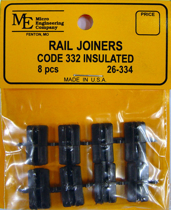 Micro Engineering 26-334 G Code 332 Plastic Insulated Rail Joiners (Pack of 8)