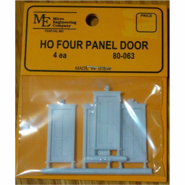 Micro Engineering 80-063 HO Four Panel Doors (Pack of 4)