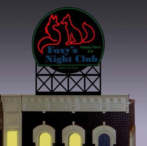 Miller Engineering 882251 HO Foxy's Night Club Billboard Sign