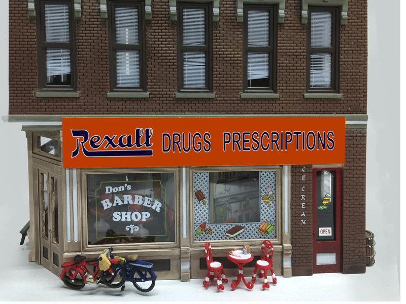 Miller Engineering 442202 HO Rexall Drugs Billboard Sign