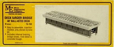 Micro Engineering 75-153 N 40' Ballasted Deck Girder Bridge Kit