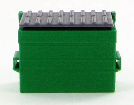 3D to Scale 50-230-GR 1:50 Green Trash Dumpster Plastic
