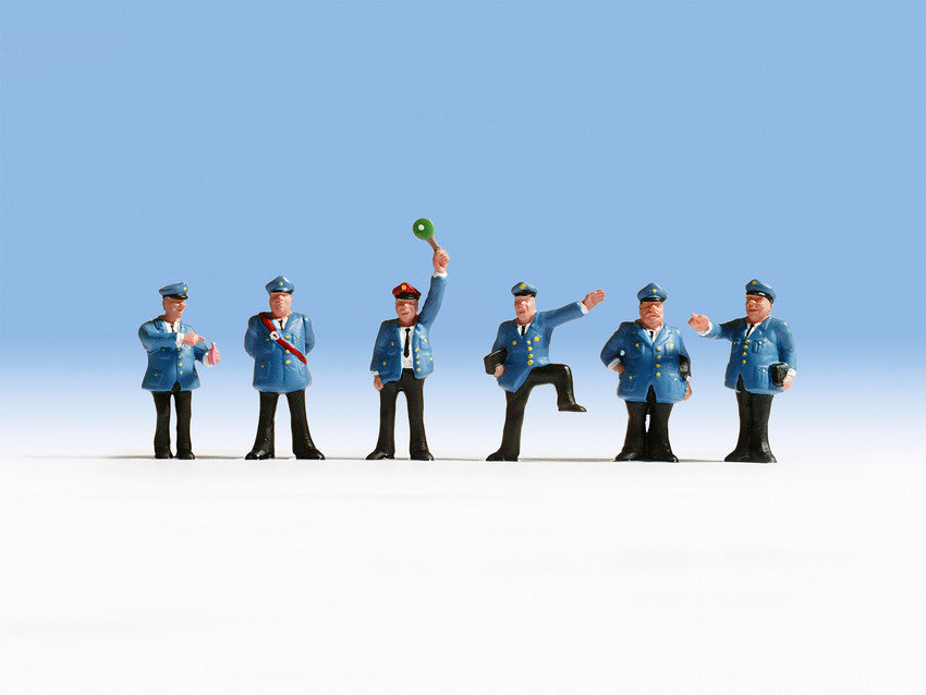 Noch 15280 HO Railroad Personnel Figures (Set of Blue) Figures (Set of 6)