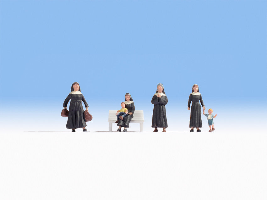 Noch 15400 HO Nuns & Children Figures (Set of 6)