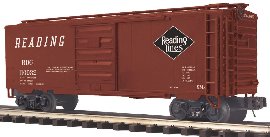 MTH 20-93683 O Gauge Reading 40' Boxcar #110032