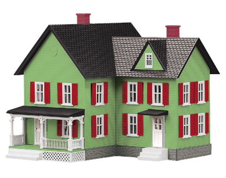 MTH 30-90511 O Farm House (Light Green and Red) #6