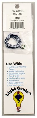 MRC 025321 Red Light Genie LED with 12" Leads (Pack of 4)