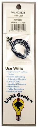 MRC 025322 Amber Light Genie LED with 12" Leads (Pack of 4)