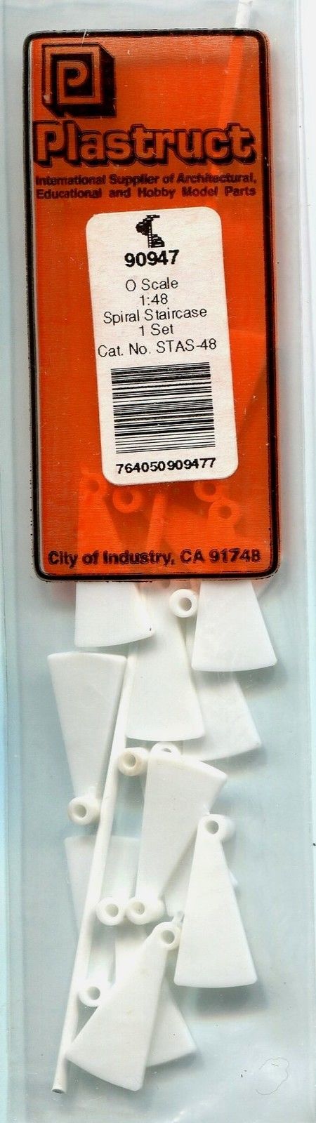 Plastruct 90947 O 63/64" x 1-7/8" x 1/8" Costume Spiral Staircase