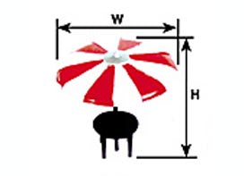 Plastruct 94751 O 1-7/8" x 2-3/8" Patio Umbrella Table Set (Pack of 2)