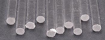 Plastruct 90294 1/4" x 8-3/4" Clear Acrylic Round Rod (Pack of 10)